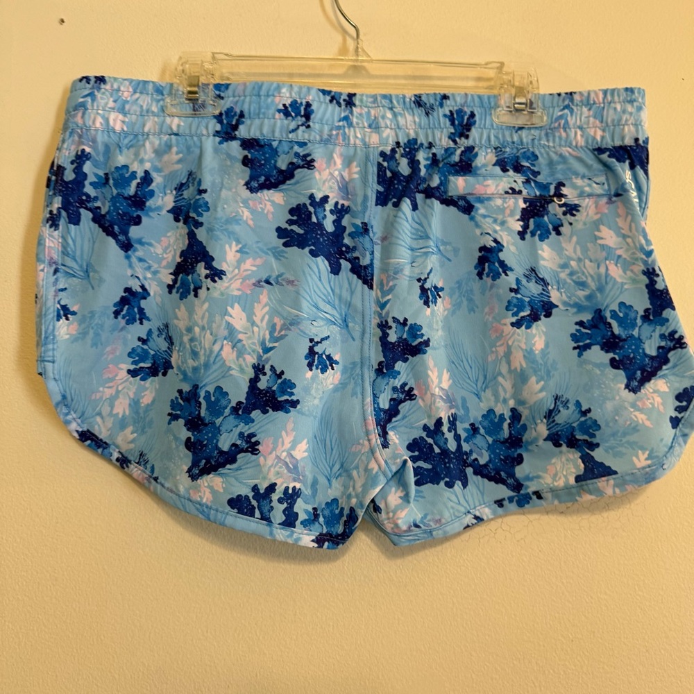 Scales Boardshorts Womens Size  XL Extra Large Shorts Coral Tropics Blue - Picture 4 of 9